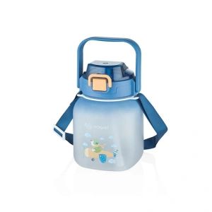 VAGONLİFE VGN2275-T SOFT TOUCH EL TUTMA ASKILI PİPETLİ MATARA 1100ML MAVİ