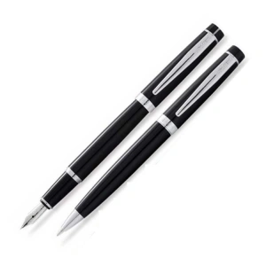 SCRIKSS 38 DOLMAKALEM+TÜKENMEZ KALEM TAKIM SİYAH KROM