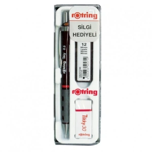 ROTRING TİKKY VERSATİL RD 0.5+MİN+SİLGİ HEDİYELİ BORDO SET