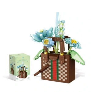 VAGONLIFE PANLOS YKO P1075 ÇANTA ÇİÇEK BUKETİ 688 PARÇA BLOCK OYUNCAK 6+
