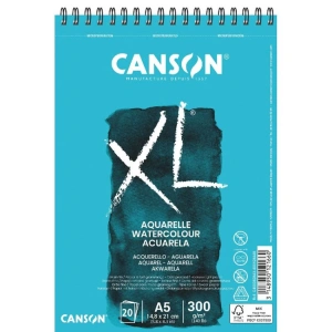 CANSON AQUARELLE XL ÜSTTEN SPİRALLİ A5 14.8X21 300 GR SULU BOYA DEFTERİ 20 YP.