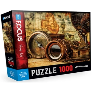 BLUE FOCUS BF291 NOSTALJİK PUSULA VE DÜRBÜN PUZZLE YAPBOZ 48x66cm 1000 PARÇA