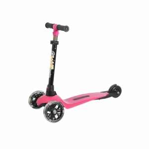 LEDDY SCT03 ÜÇ TEKERLEKLİ IŞIKLI KATLANABİLİR GÖVDE SCOOTER PEMBE