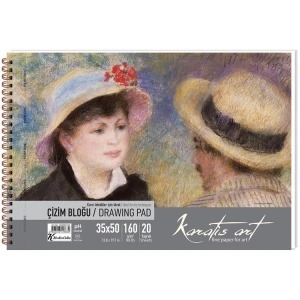 KARATİS ART 35x50cm DRAWING PAD/ ÇİZİM BLOK DEFTERİ SPİRALLİ 160 gr. 20YP