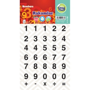CREA ETİKET RAKAMLAR 1067