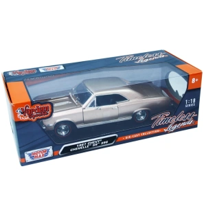 VARDEM  73110TC  MOTOR MAX 1:18 SÜRTMELİ METAL ARABA 1967 CHEVY CHEVELLE SS 396