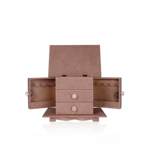 TEKNOPOİNT AHŞAP HOBY KT57 İKİ ÇEKMECELİ YAN AÇILIR KUTU