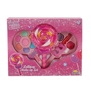 SUNMAN 10381 PRETTY PINKY LOLİPOP ŞEKİLLİ MAKYAJ GÜZELLİK SETİ 2 KATLI - 10214