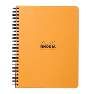 RHODIA 160x210mm A-5 NOKTALI YANDAN SPİRALLİ DEFTER TURUNCU KAPAK 80 YP.