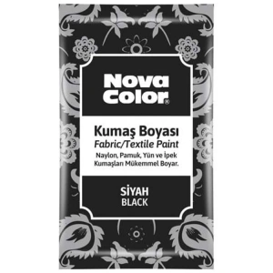 NOVA COLOR NC-904 TOZ KUMAŞ BOYASI 12gr. SİYAH
