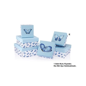 GIPTA BELLE KARE HEDİYE KUTUSU BX2797 E NO:04 160x160x90mm - TEKLİ