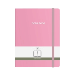VICTORIAS JOURNALS NOTE BENE 9215 CLASSIC NOTEBOOK SERT KAPAK 19x25cm 70gr.320 YP. ÇİZGİLİ DEFTER PEMBE