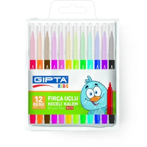 GIPTA K4151 FIRÇA UÇLU KEÇELİ KALEM 12Lİ