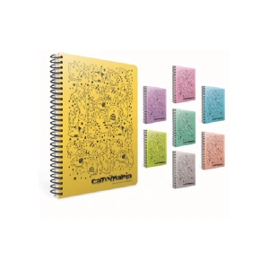 GIPTA CATOMANIA SPİRALLİ PP.KAPAK A4 100YP. KARELİ DEFTER