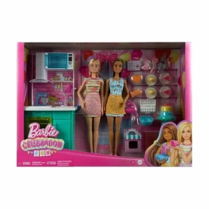 BARBIE HJY94 CELEBRATION BROOKLYN VE MALİBU PASTA YAPIYOR OYUN SETİ 3+