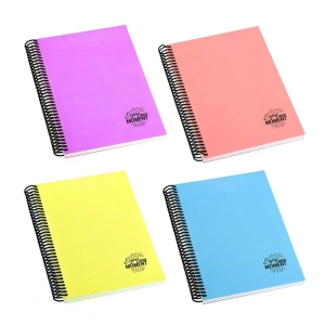MİKRO COOL PASTEL LİLA SPİRALLİ SERT KAPAK 17X24 120YP. KARELİ DEFTER