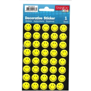 TANEX KIDS TNX-25019 DEKOTARİF ETİKETLER - KABARTMALI GÜLEN YÜZLER SERİSİ - 1 ADET