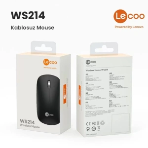 LENOVO LECOO WS214 1200 DPI 3 TUŞLU KABLOSUZ MOUSE SİYAH