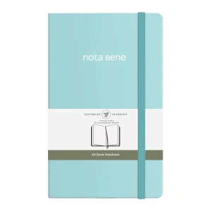 VICTORIAS JOURNALS NOTE BENE 9224 CLASSIC NOTEBOOK SERT KAPAK 13x21cm 70gr.400 SYF. ÇİZGİLİ DEFTER TURKUAZ