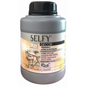 RİCH SLF-1250-09610 SELFY DECOR VERNİKLİ AKRİLİK BOYA 1250cc.İTALYAN GRİ