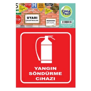 CREA UYARI ETİKETİ -  YANGIN SÖNDÜRME CİHAZI İŞARETİ 1181