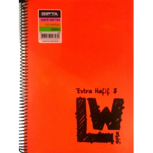 GIPTA LW SPR.PP.KPK.A4 120YP.KARELİ EXTRA HAFİF DEFTER