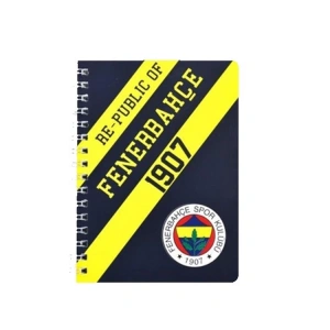 FENERBAHÇE 461946 SPİRALLİ BLOKNOT KARTON KAPAK A6 80YP. ÇİZGİLİ