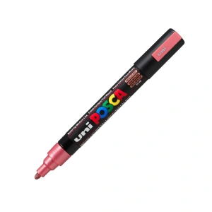 UNİ POSCA SU BAZLI POSTER MARKER 1.8-2.5 METALİK KIRMIZI PC-5M