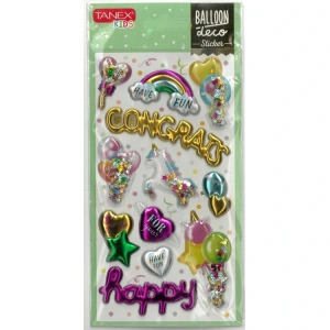 TANEX KIDS TNX-26007 DEKORATİF ETİKETLER - PUFFY BALLON STICKER