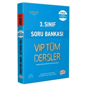 EDİTÖR 3. SINIF VIP TÜM DERSLER SORU BANKASI MAVİ KİTAP