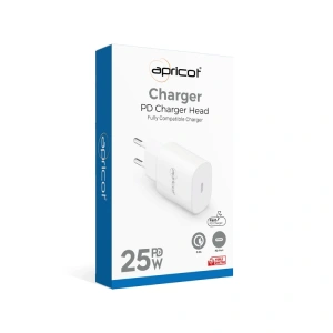 APRİCOT APC-PD25 TYPE-C 25W BEYAZ ŞARJ ADAPTÖRÜ