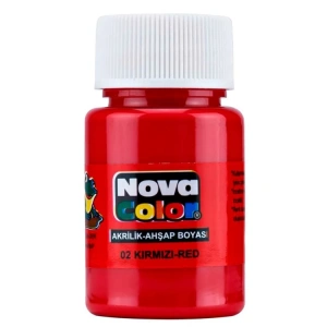 NOVA COLOR KIRMIZI 30 CC ŞİŞE AKRİLİK BOYA