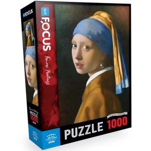 BLUE FOCUS BF267 İNCİ KÜPELİ KIZ PUZZLE YAPBOZ 48x66 1000 PARÇA