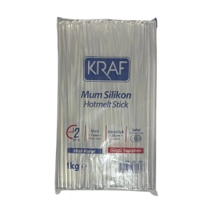 KRAF 4007 MUM SİLİKON ŞEFFAF İNCE 30 CM 1 KG