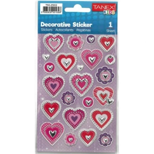 TANEX KIDS TNX-25002 DEKOTARİF ETİKETLER - KALP SERİSİ- 1 ADET