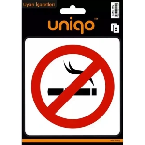 CREA UNIQO UYARI ETİKETİ - SİGARA İÇİLMEZ İŞARETİ 2Lİ  1412
