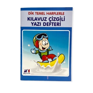 A-1 DİK TEMEL HARFLERLE KLAVUZ ÇİZGİLİ GÜZEL YAZI DEFTERİ A4