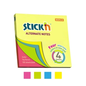 GIPTA STICKN 76X76 NEON 4 RENK YAPIŞKANLI NOTLUK 100 YP.