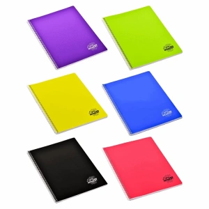 MİKRO A4-72PÇ SPİRALLİ PASTEL PP. KAPAK ÇİZGİLİ DEFTER 72 YP.