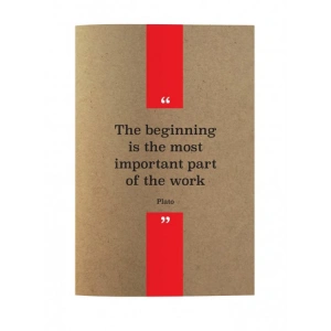 DEFFTER KRAFT QUOTES FROM THINKERS / PLATO KARTON KAPAK DİKİŞLİ NOKTALI A5 DEFTER 30 YP