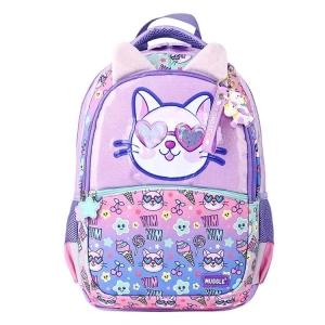 MUGGLE MU-5802 PURPLE CAT KULAK DETAYLI 3 GÖZLÜ SIRT ÇANTASI MOR