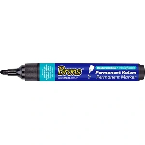 BRONS BR-9620 DOLDURULABİLİR YUVARLAK UÇ SİYAH PERMANENT MARKER KALEM