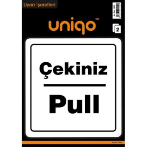 CREA UNIQO UYARI ETİKETİ - ÇEKİNİZ PULL 2Lİ  1409