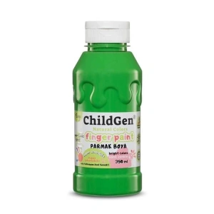 CHILDGEN NATUREL COLORS - PARMAK BOYASI CANLI RENKLER 350ml  YEŞİL