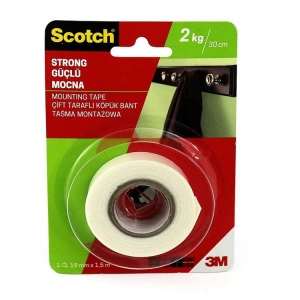 SCOTCH 4001 GÜÇLÜ ÇİFT TARAFLI KÖPÜK BANT 19x1.5MT