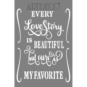 ARTDECO STENCİL A4  AŞK HİKAYESİ 221