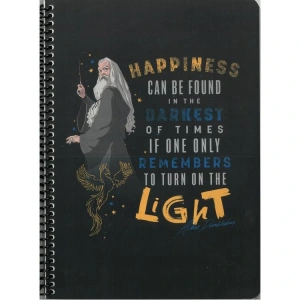 MABBELS 388036 HARRY POTTER 17x24 SPİRALLİ KARTON KAPAK KARELİ DEFTER