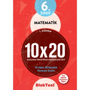 TUDEM 6. SINIF BLOKTEST MATEMATİK 10X20 KAZANIM PEKİŞTİRME DENEMELERİ SETİ