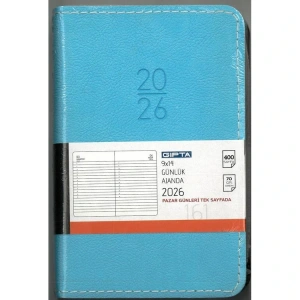 GIPTA 161-MMK MAXMİNİ 9X14  İPLİK DİKİŞLİ TERMO DERİ KAPAK GÜNLÜK AJANDA - TEKLİ