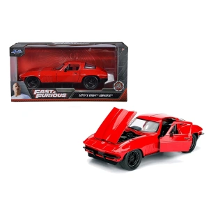 SİMBA JADA 253203010 FAST & FURIOUS 1:24 LETTYS 1966 CHEVY CORVETTE  R/T TEKLİ ARABA KUTULU